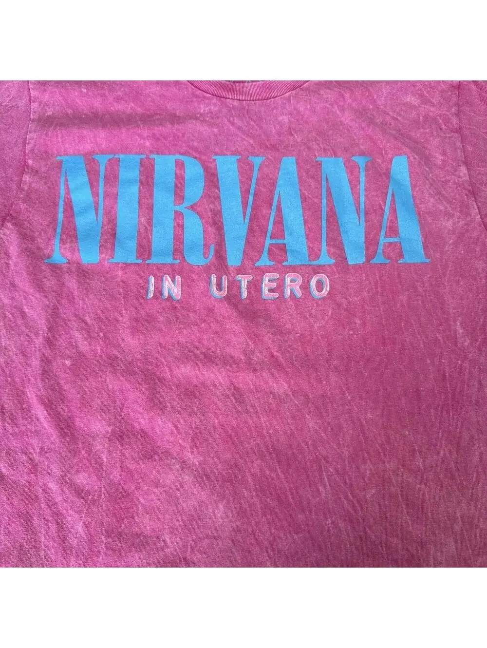 NIRVANA In Utero Pink & Blue Tee - Small